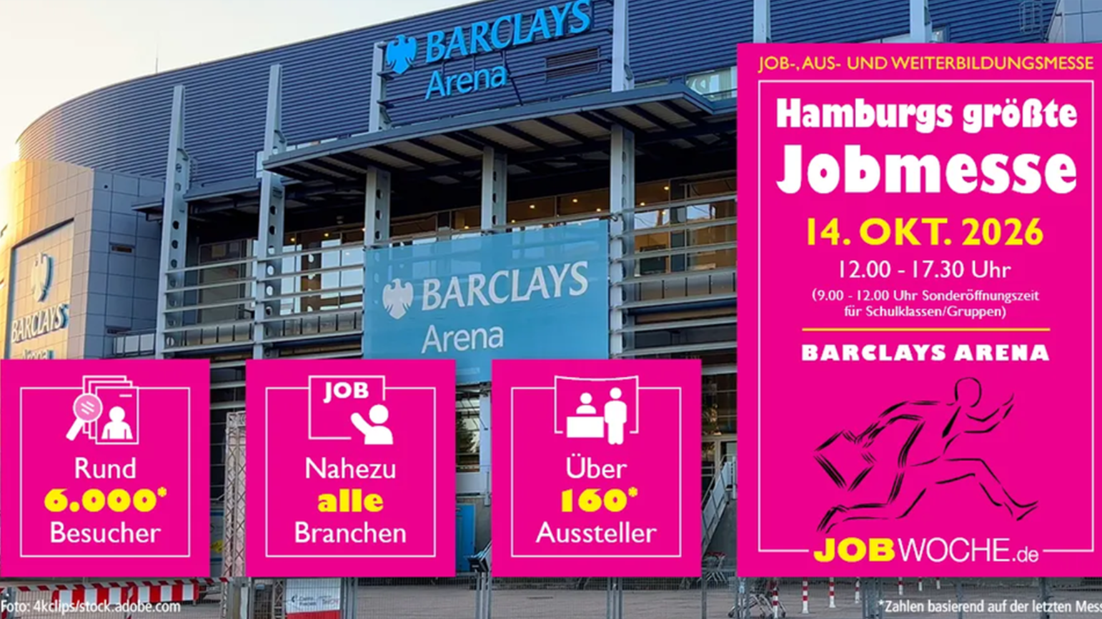 Barclays Arena Jobmesse Hamburg 14.10.2026