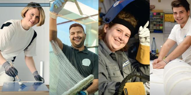 Handwerkerinnen bei der Arbeit