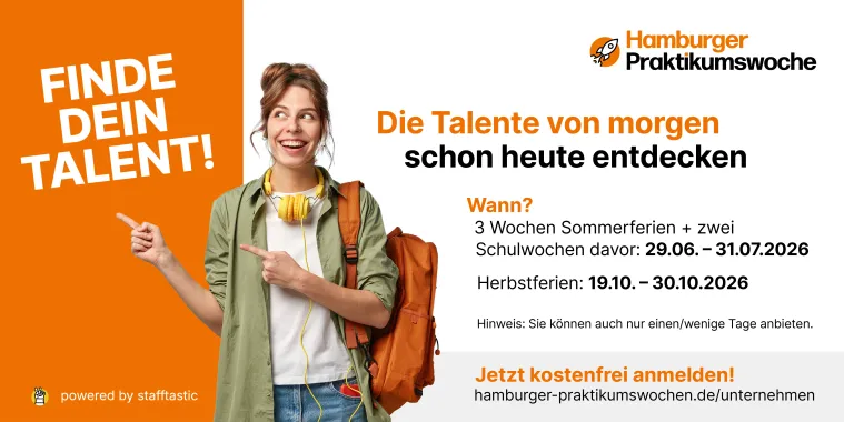 Werbebanner für Unternehmen HH Praktikumswoche 2026